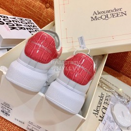 Alexander Mcqueen Fashion Casual Shoes For Men And Women Rose Red