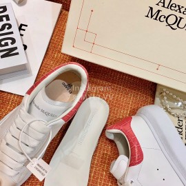 Alexander Mcqueen Fashion Casual Shoes For Men And Women Rose Red