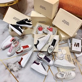 Alexander Mcqueen Fashion Casual Shoes For Men And Women Rose Red