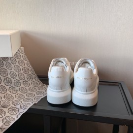 Alexander Mcqueen Upgrade Simple Thick Soled Casual Shoes For Men And Women White