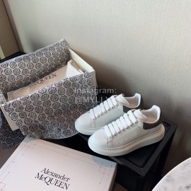 Alexander Mcqueen Upgrade Simple Gray Thick Soled Casual Shoes For Men And Women 