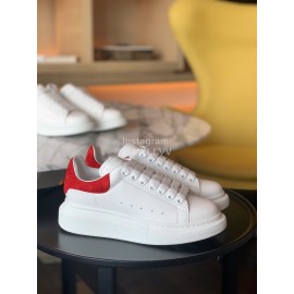 Alexander Mcqueen Upgrade Simple Thick Soled Casual Shoes For Men And Women Red
