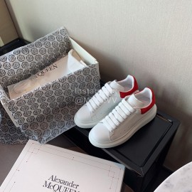 Alexander Mcqueen Upgrade Simple Thick Soled Casual Shoes For Men And Women Red