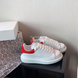 Alexander Mcqueen Upgrade Simple Thick Soled Casual Shoes For Men And Women Red