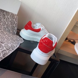 Alexander Mcqueen Upgrade Simple Thick Soled Casual Shoes For Men And Women Red