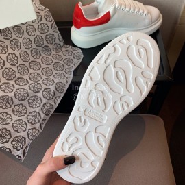 Alexander Mcqueen Upgrade Simple Thick Soled Casual Shoes For Men And Women Red