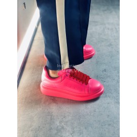 Alexander Mcqueen Fashion Simple Casual Shoes For Men And Women Rose Red