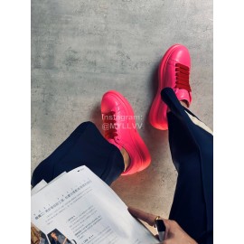 Alexander Mcqueen Fashion Simple Casual Shoes For Men And Women Rose Red