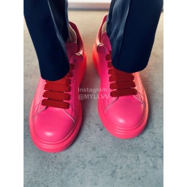 Alexander Mcqueen Fashion Simple Casual Shoes For Men And Women Rose Red