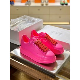 Alexander Mcqueen Fashion Simple Casual Shoes For Men And Women Rose Red