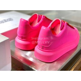 Alexander Mcqueen Fashion Simple Casual Shoes For Men And Women Rose Red