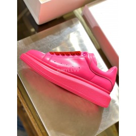 Alexander Mcqueen Fashion Simple Casual Shoes For Men And Women Rose Red