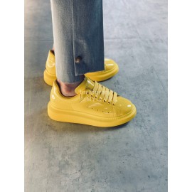 Alexander Mcqueen Fashion Simple Yellow Casual Shoes For Men And Women