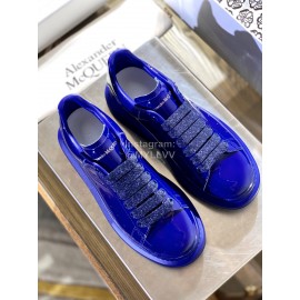 Alexander Mcqueen Fashion Simple Blue Casual Shoes For Men And Women