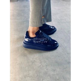 Alexander Mcqueen Fashion Simple Blue Casual Shoes For Men And Women