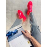 Alexander Mcqueen Fashion Simple Rose Red Casual Shoes For Men And Women