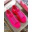 Alexander Mcqueen Fashion Simple Rose Red Casual Shoes For Men And Women