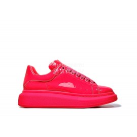 Alexander Mcqueen Fashion Simple Rose Red Casual Shoes For Men And Women