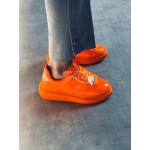 Alexander Mcqueen Fashion Simple Orange Casual Shoes For Men And Women
