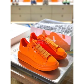 Alexander Mcqueen Fashion Simple Orange Casual Shoes For Men And Women