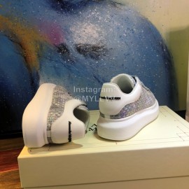 Alexander Mcqueen New Leather Woven Thick Soles Sneakers For Men And Women