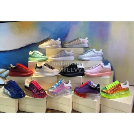 Alexander Mcqueen New Leather Woven Thick Soles Sneakers For Men And Women