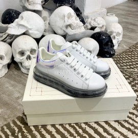 Alexander Mcqueen Silk Calf Leather Thick Soled Casual Shoes For Women