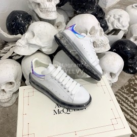 Alexander Mcqueen Silk Calf Leather Thick Soled Casual Shoes For Women