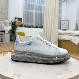 Alexander Mcqueen Silk Calf Leather Thick Soled Casual Shoes For Women