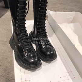 Alexander Mcqueen Autumn Winter New Thick Soled Fashion Boots For Women Black