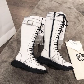 Alexander Mcqueen Autumn Winter New Thick Soled Fashion Boots For Women White