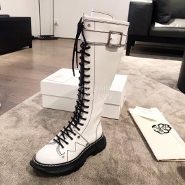 Alexander Mcqueen Autumn Winter New Thick Soled Fashion Boots For Women White