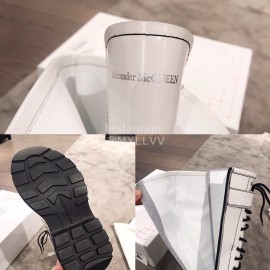Alexander Mcqueen Autumn Winter New Thick Soled Fashion Boots For Women White
