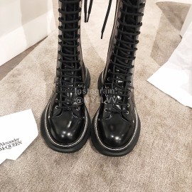 Alexander Mcqueen Autumn Winter New Black Thick Soled Fashion Boots For Women