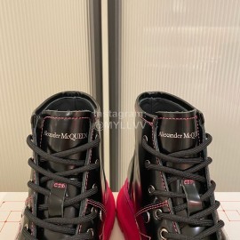 Alexander Mcqueen Autumn Winter New Thick Soled Short Boots For Women Rose Red