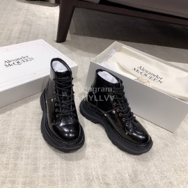 Alexander Mcqueen Autumn Winter New Thick Soled Short Boots For Women Black