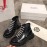 Alexander Mcqueen Autumn Winter Fashion Thick Soled Short Boots For Women Black