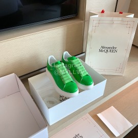 Alexander Mcqueen Fashion Smooth Leather Casual Shoes For Men And Women Green
