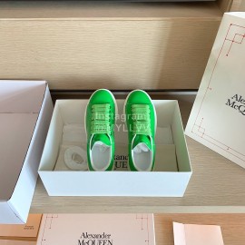 Alexander Mcqueen Fashion Smooth Leather Casual Shoes For Men And Women Green