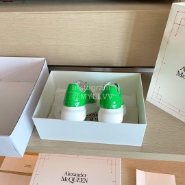 Alexander Mcqueen Fashion Smooth Leather Casual Shoes For Men And Women Green