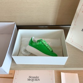 Alexander Mcqueen Fashion Smooth Leather Casual Shoes For Men And Women Green