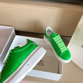 Alexander Mcqueen Fashion Smooth Leather Casual Shoes For Men And Women Green