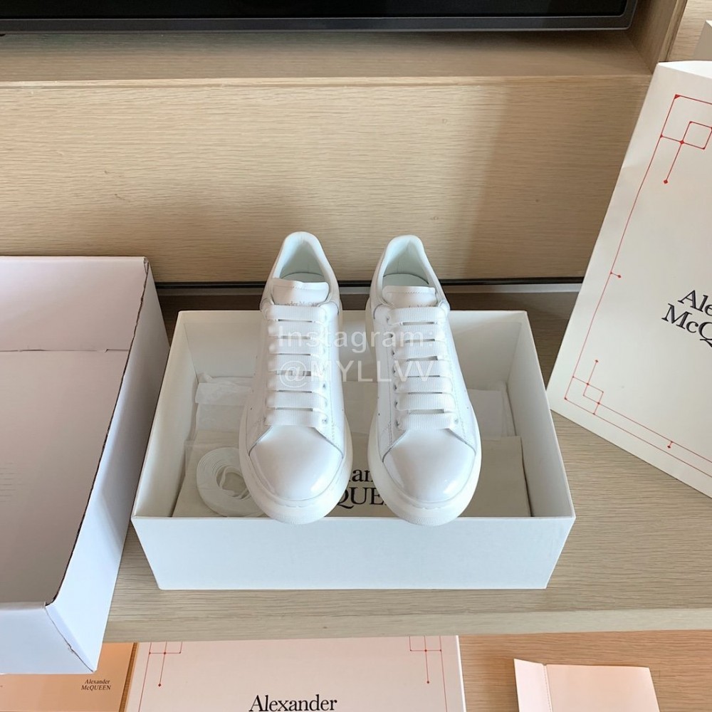 Alexander Mcqueen Fashion Smooth Leather Casual Shoes For Men And Women White