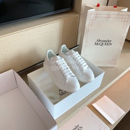 Alexander Mcqueen Fashion Smooth Leather Casual Shoes For Men And Women White