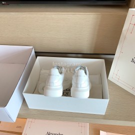 Alexander Mcqueen Fashion Smooth Leather Casual Shoes For Men And Women White
