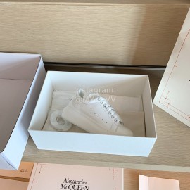 Alexander Mcqueen Fashion Smooth Leather Casual Shoes For Men And Women White