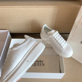 Alexander Mcqueen Fashion Smooth Leather Casual Shoes For Men And Women White