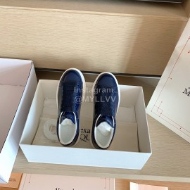 Alexander Mcqueen Fashion Smooth Leather Casual Shoes For Men And Women Blue