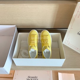 Alexander Mcqueen Fashion Smooth Leather Casual Shoes For Men And Women Yellow
