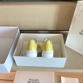 Alexander Mcqueen Fashion Smooth Leather Casual Shoes For Men And Women Yellow